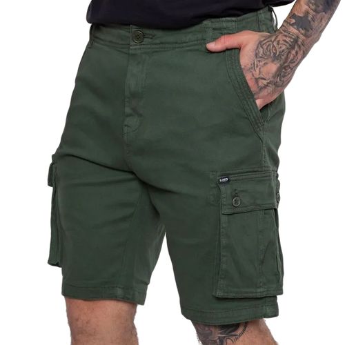 Bermuda-Sarja-Masculina-HD-Walk-Cargo-Chino-VERDE