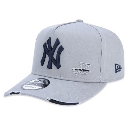 Bone-Masculino-New-Era-9FORTY-MLB-Yankees-Destroyed-CINZA