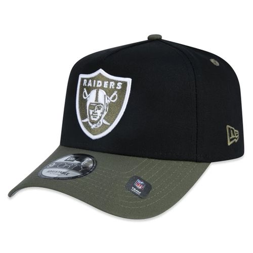 Bone-Masculino-New-Era-9FORTY-NFL-Raiders-Dual-Color-PRETO