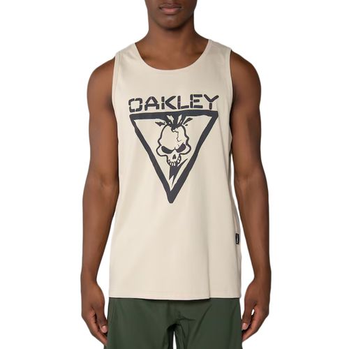 Regata-Masculina-Oakley-Skully-Tank-Wood-Grey-BEGE