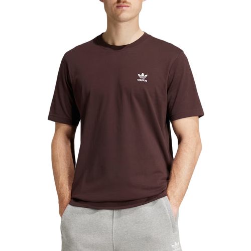 Camiseta-Masculina-Adidas-Trefoil-Essentials-Shadow-Brown-VINHO