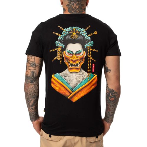Camiseta-Masculina-Okdok-Artistic-Gueixa-PRETO